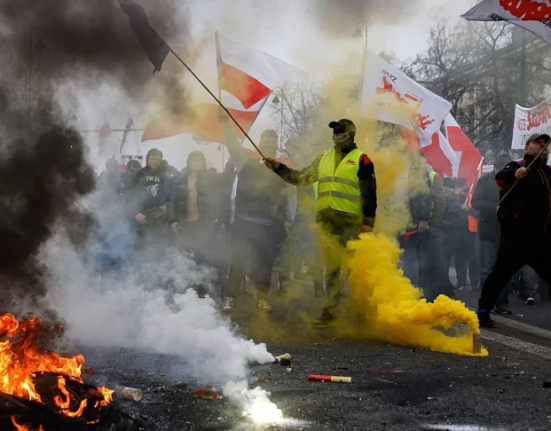 Протест фермеров в Польше