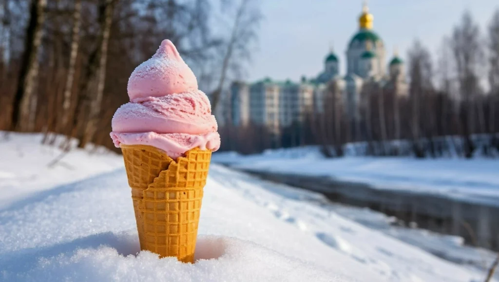 пломбир в сугробе