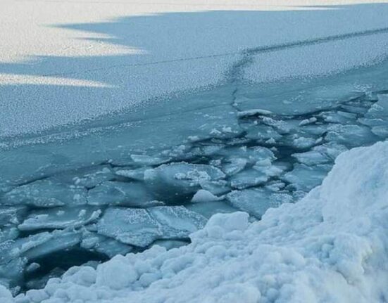 опасный лед