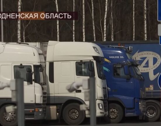 фуры на границе с Литвой