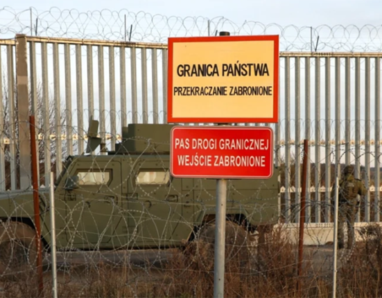 польский забор на границе с Беларусью