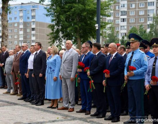 митинг в Гродно в День памяти жертв Великой Отечественной войны и геноцида белорусского народа.