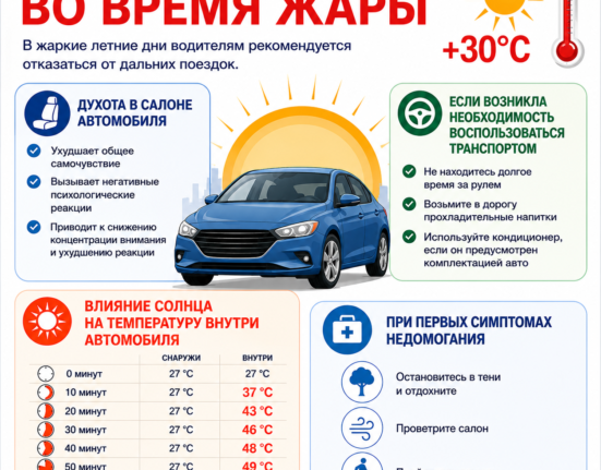 рекомендация водителям во время жары