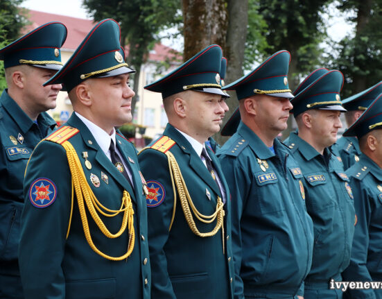торжественное мероприятие ко Дню пожарной службы Ивье