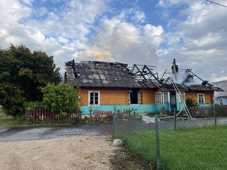 пожар в Ивьевском районе